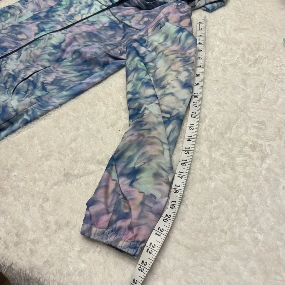 All In Motion‎ Kids Size YXL Tie Dye Rain Jacket Full Zip Hoodie Purple Blue
